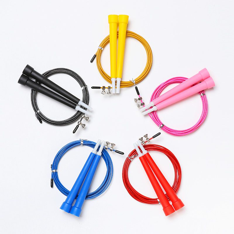 Speed Skipping Rope - เชือกกระโดดพลาสติกสำหรับเด็ก 10 ชิ้น แบบปรับความยาวได้ สำหรับออกกำลังกาย ฟิตเนส