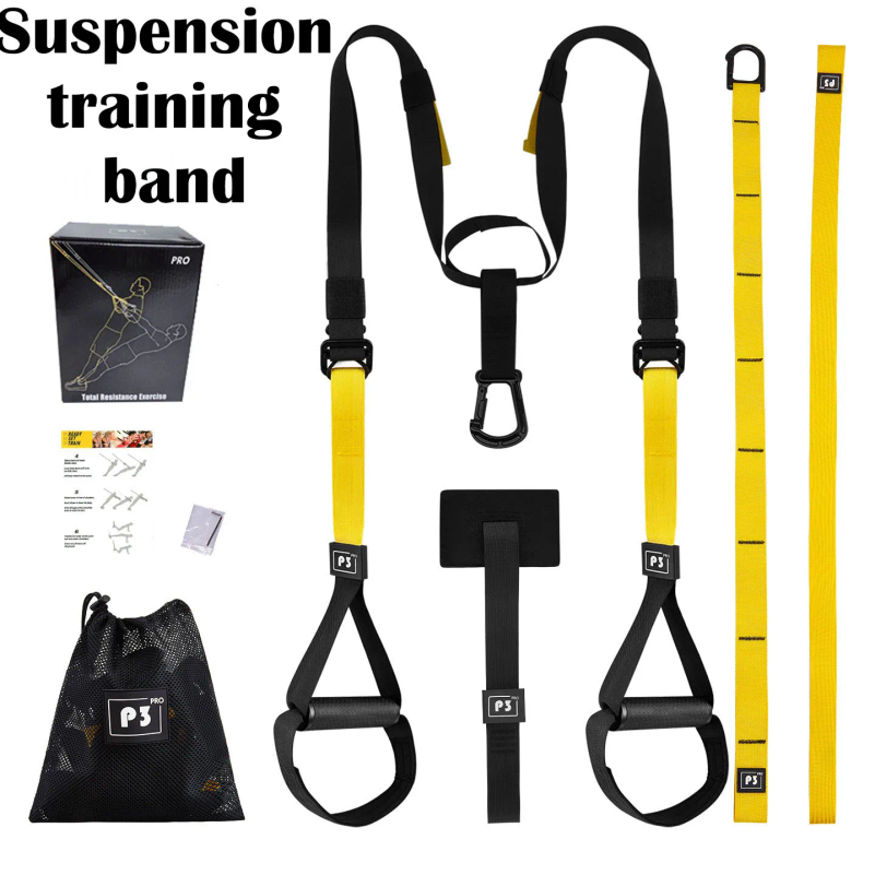 Yoga Fitness Trx - สายรัดออกกำลังกายแบบแขวนสำหรับฝึกความแข็งแรงและพลัง สายโยคะปรับระดับได้ ติดผนัง สายดึง TRX ระดับมืออาชีพ