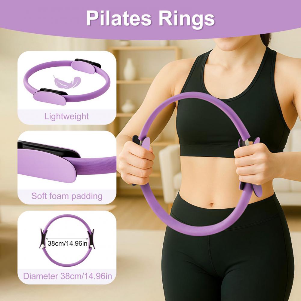Yoga Fitness Ring - ผู้หญิงโยคะฟิตเนสแหวนวงกลมพิลาทิสผู้หญิงสาวออกกําลังกายบ้านความต้านทานความยืดหยุ่นโยคะออกกําลังกายพิลาทิสแหวนวงกลม ﻿
