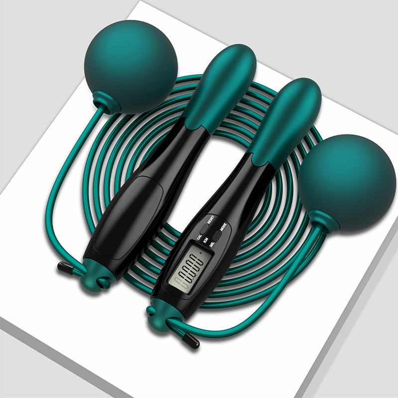 Speed Skipping Rope - เชือกกระโดดแบบดิจิตอลปรับได้พร้อมสายเหล็กสำหรับออกกำลังกาย เชือกกระโดดความเร็วสูงสำหรับผู้ใหญ่ เด็ก ฝึกซ้อมที่บ้าน