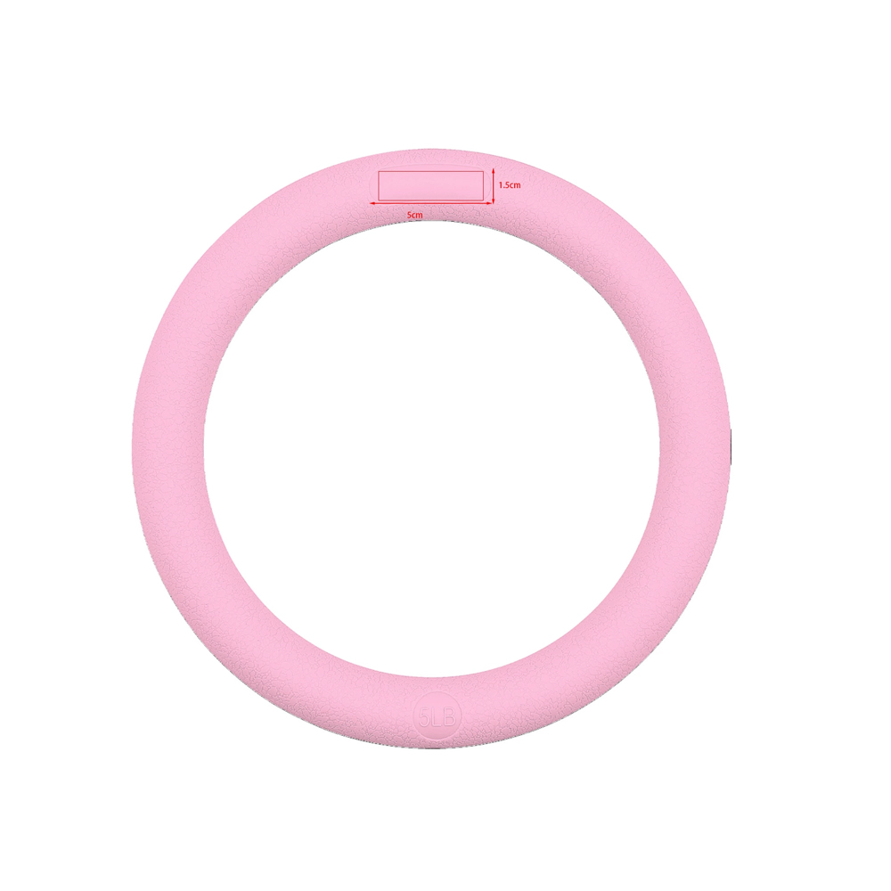 Yoga Fitness Ring - วงแหวนเหล็กกลมลายพิเศษสำหรับโยคะ พร้อมที่จับซิลิโคนกันลื่น น้ำหนัก 5 ปอนด์/10 ปอนด์