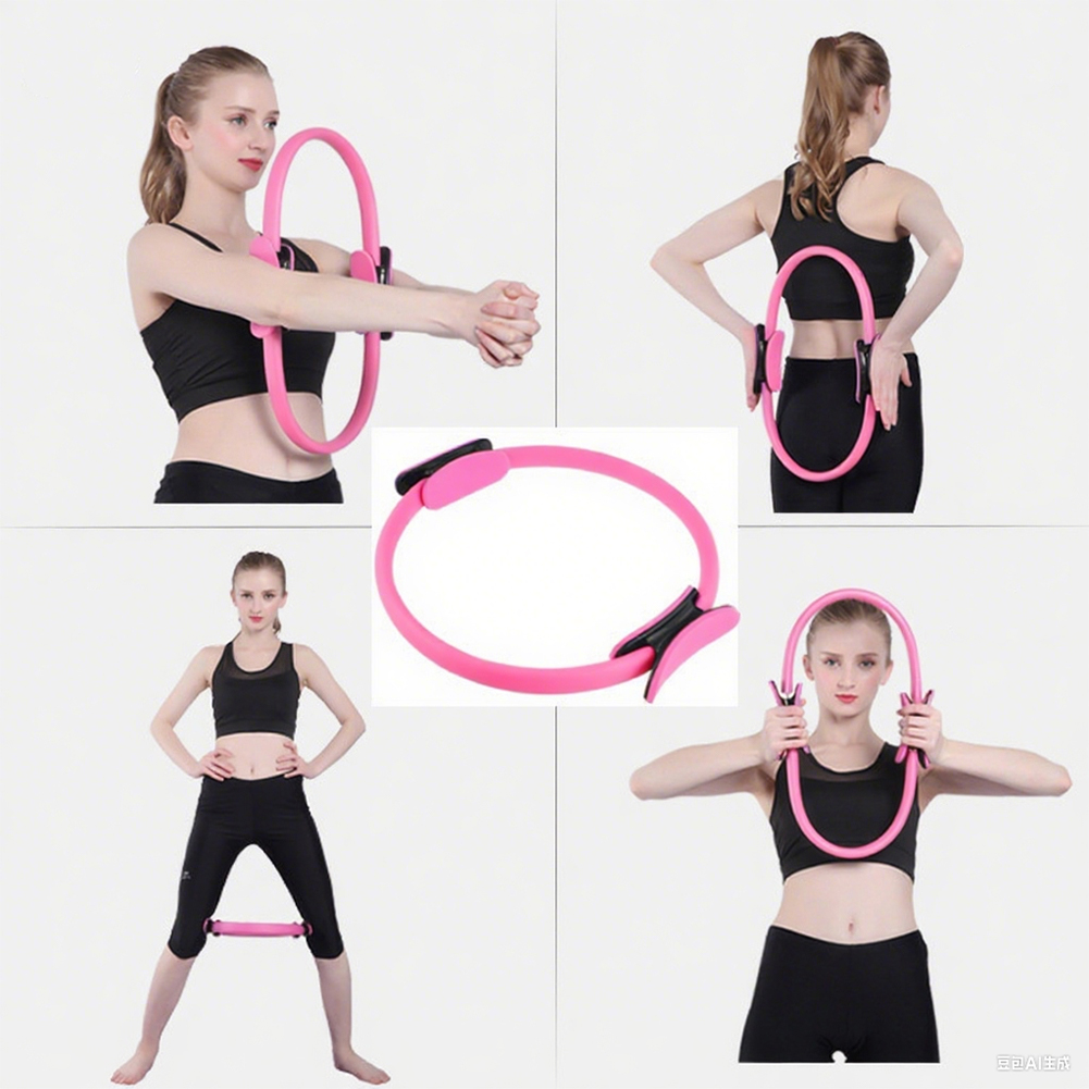 Yoga Fitness Ring - วงแหวนพิลาทิส วงแหวนออกกำลังกายแบบพกพา วงแหวนโยคะ วงแหวนออกกำลังกายแบบยืดหยุ่น อุปกรณ์ออกกำลังกายแบบต้านทานสำหรับต้นขา หน้าท้อง