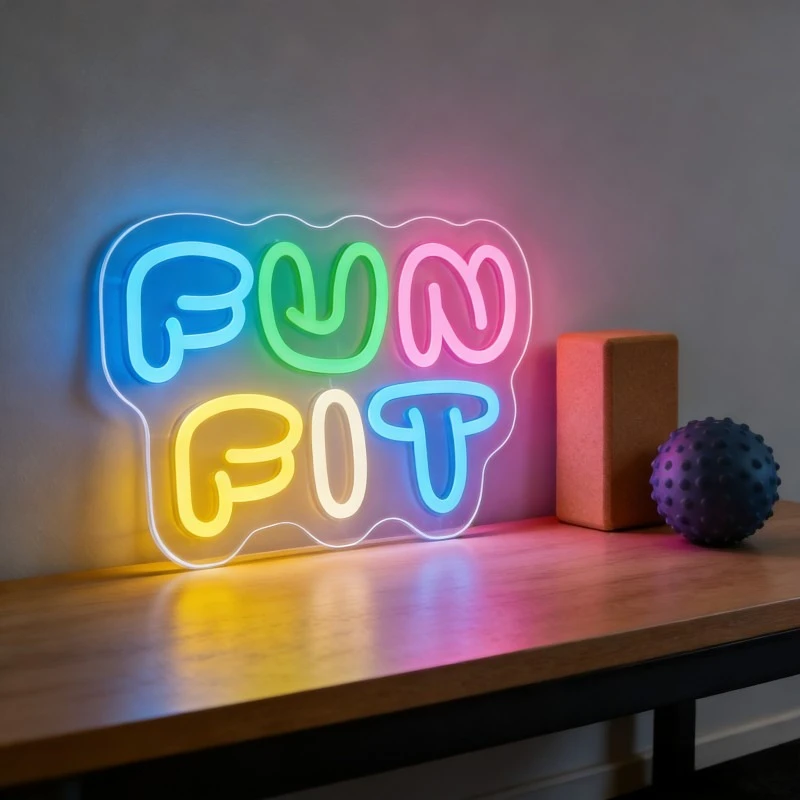 ป้ายไฟนีออน LED รูปทรงการ์ตูน  - Yoga Fitness Room บทวิจารณ์และราคา