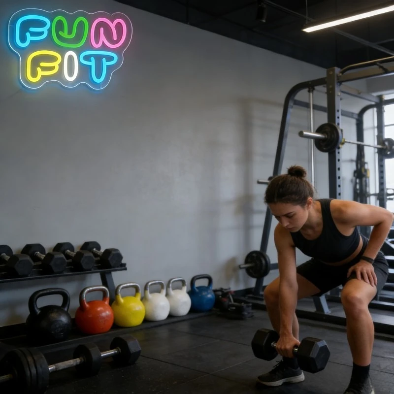 ป้ายไฟนีออน LED รูปทรงการ์ตูน  - Yoga Fitness Room บทวิจารณ์และราคา