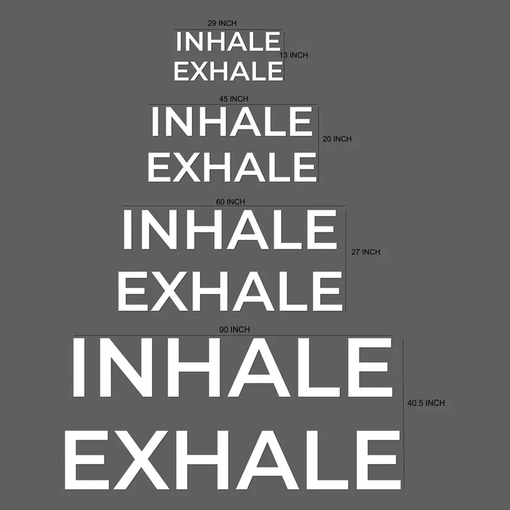 ป้ายติดผนัง INHALE EXHALE สำหร - Yoga Fitness Room บทวิจารณ์และราคา