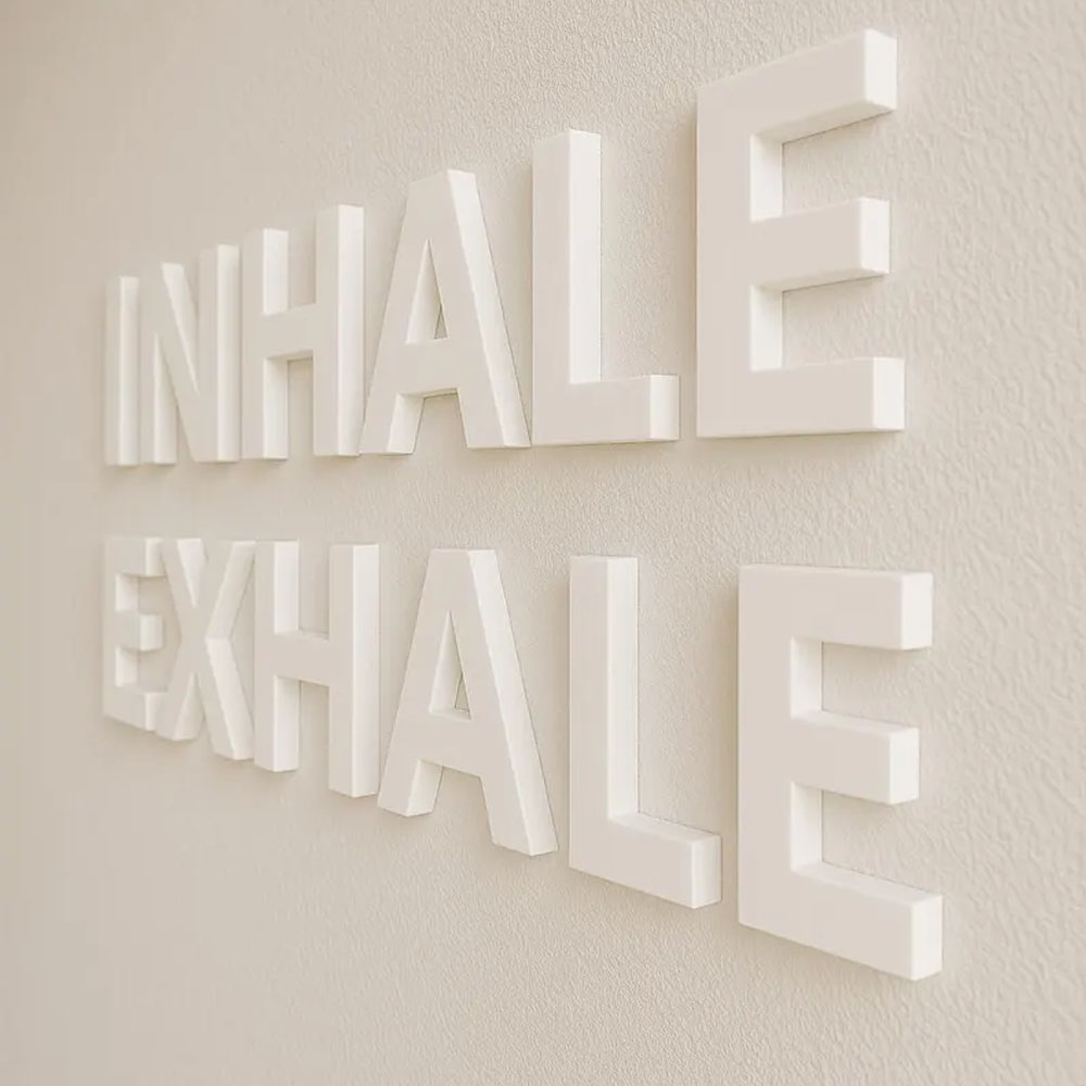 ป้ายติดผนัง INHALE EXHALE สำหร - Yoga Fitness Room บทวิจารณ์และราคา
