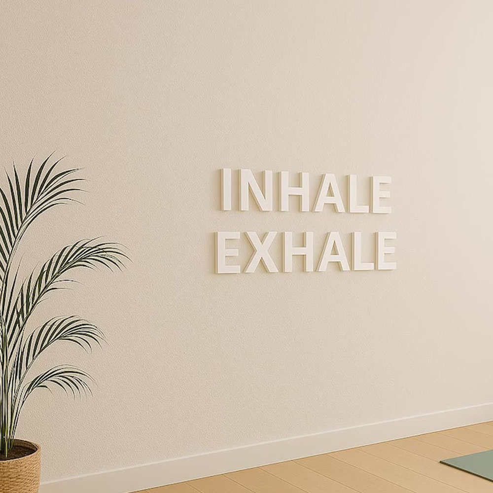 ป้ายติดผนัง INHALE EXHALE สำหร - Yoga Fitness Room บทวิจารณ์และราคา