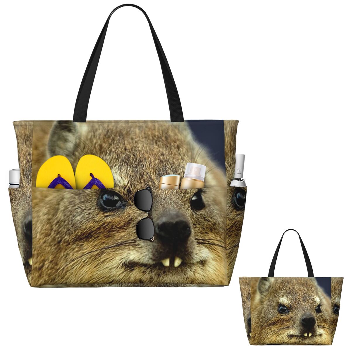 Rock Hyrax Photo Beach Tote Ba - Yoga Fitness Gym Photos บทวิจารณ์และราคา