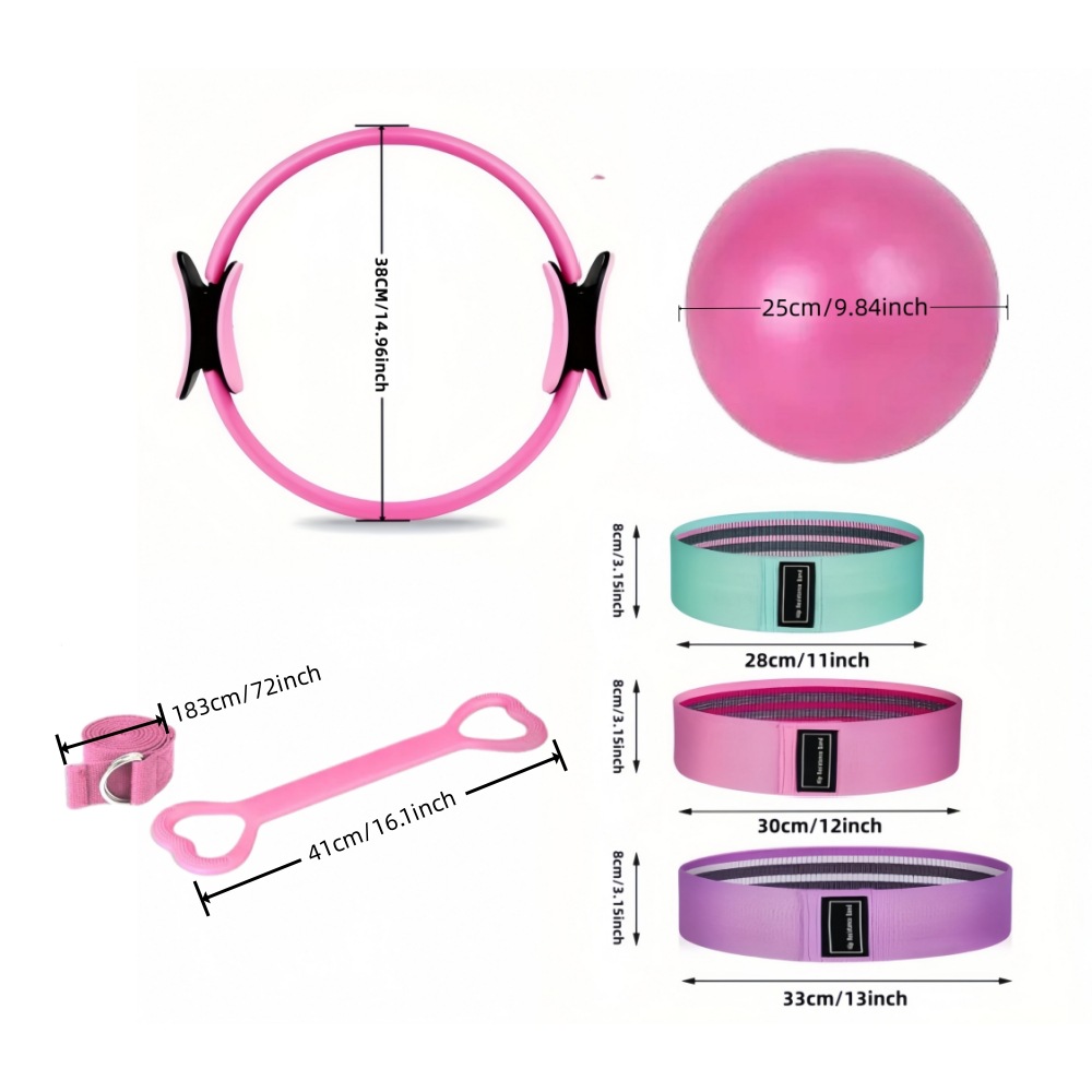 แหวนพิลาทิส 8 ชิ้นชุดแหวนอุปกร - Yoga Fitness Ring บทวิจารณ์และราคา