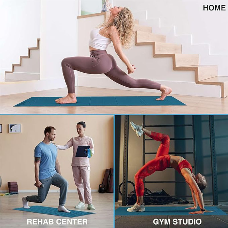 เสื่อโยคะ TPE กันลื่นแบบกำหนดเ - Yoga Fitness Logo Design บทวิจารณ์และราคา