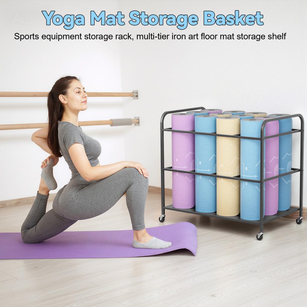 ชั้นวางเสื่อโยคะพร้อมล้อเลื่อน - Yoga Fitness Room บทวิจารณ์และราคา