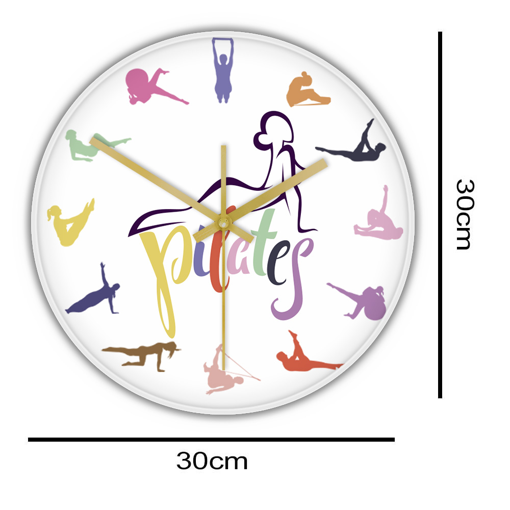 นาฬิกาแขวนผนังพิมพ์ลายสีสันสดใ - Yoga Fitness Room บทวิจารณ์และราคา