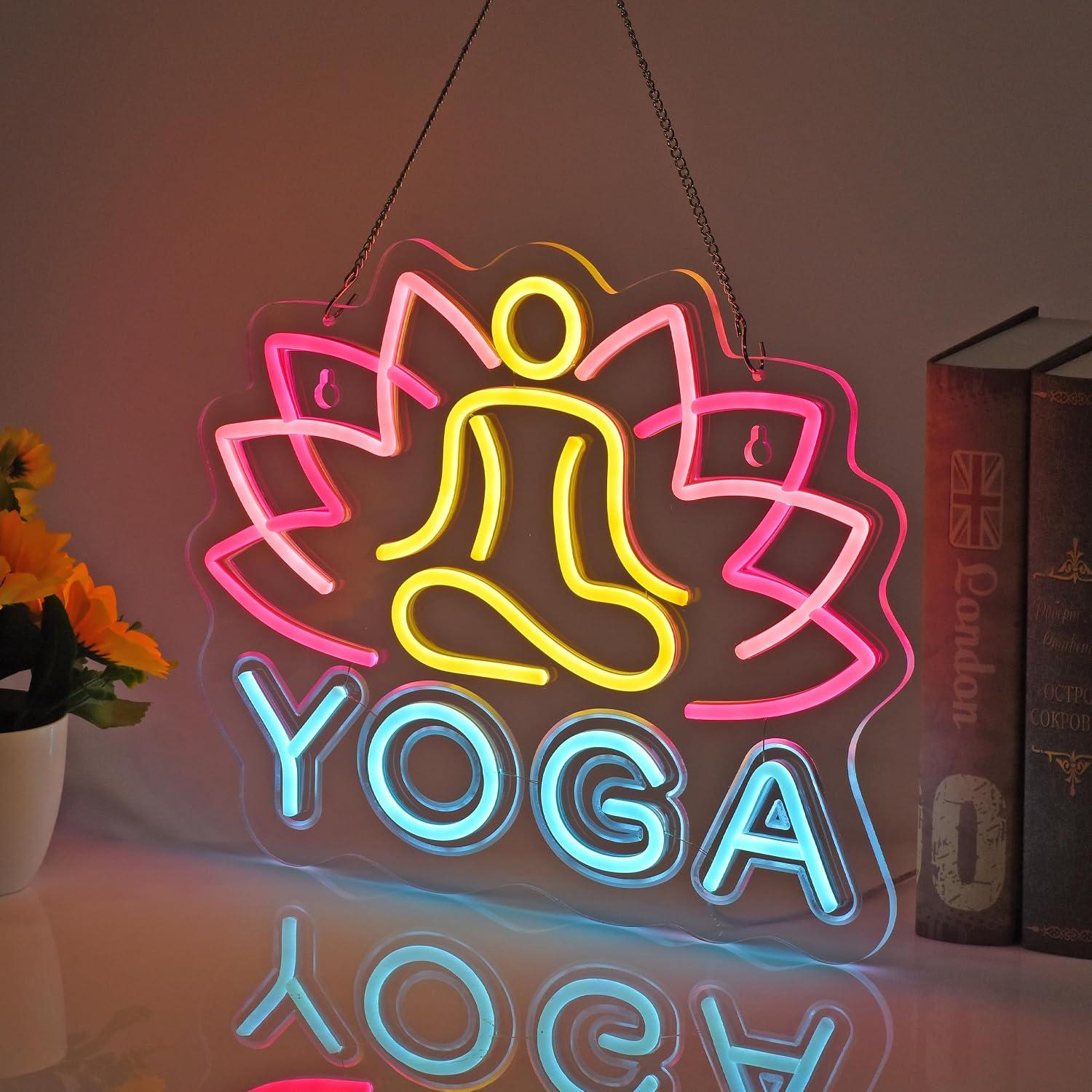 ป้ายไฟนีออนโยคะ ไฟ LED ปรับควา - Yoga Fitness Room บทวิจารณ์และราคา