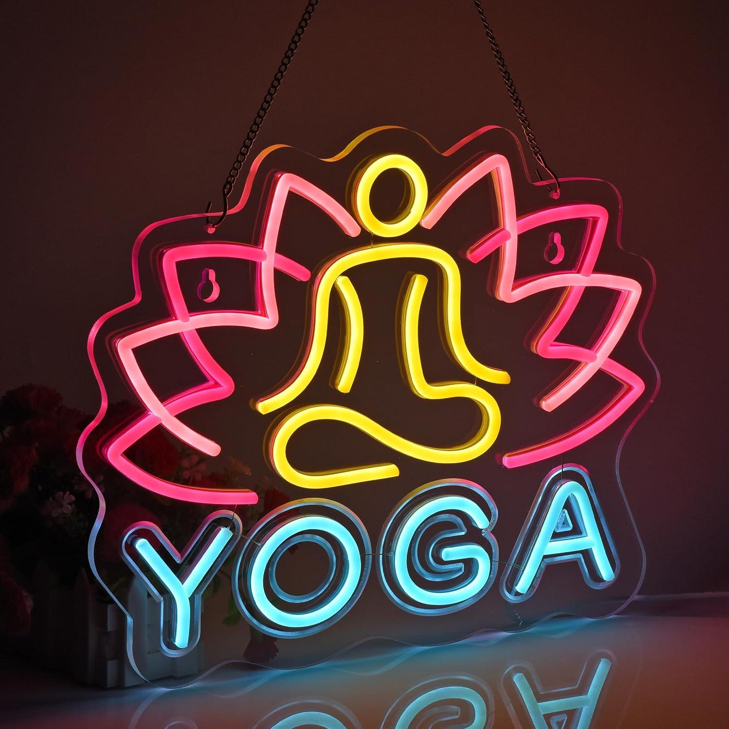 ป้ายไฟนีออนโยคะ ไฟ LED ปรับควา - Yoga Fitness Room บทวิจารณ์และราคา