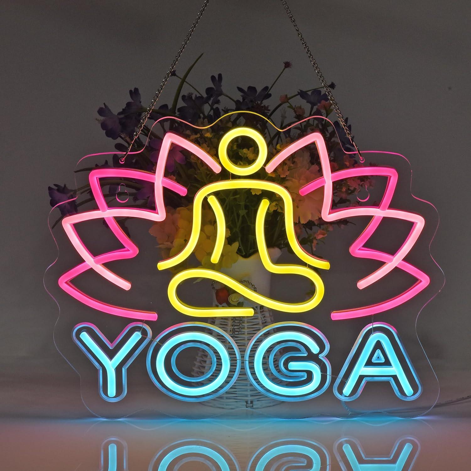 ป้ายไฟนีออนโยคะ ไฟ LED ปรับควา - Yoga Fitness Room บทวิจารณ์และราคา