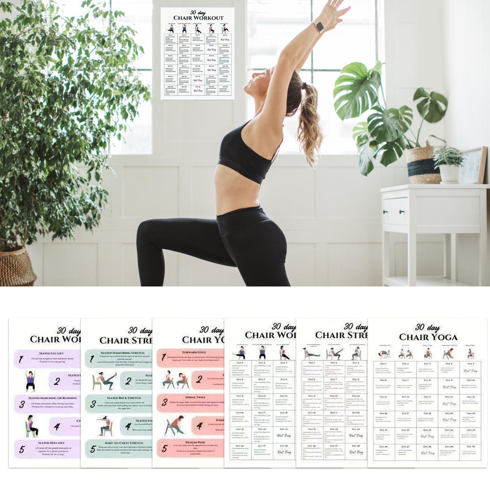โปสเตอร์แผนการออกกำลังกายบนเก้ - Yoga Fitness Wallpaper บทวิจารณ์และราคา