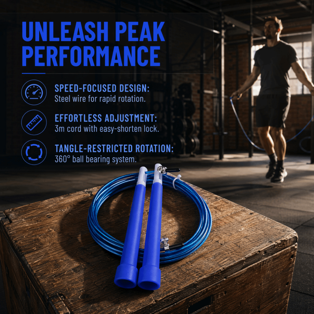 เชือกกระโดดลวดเหล็กทนทาน ปรับค - Speed Skipping Rope บทวิจารณ์และราคา