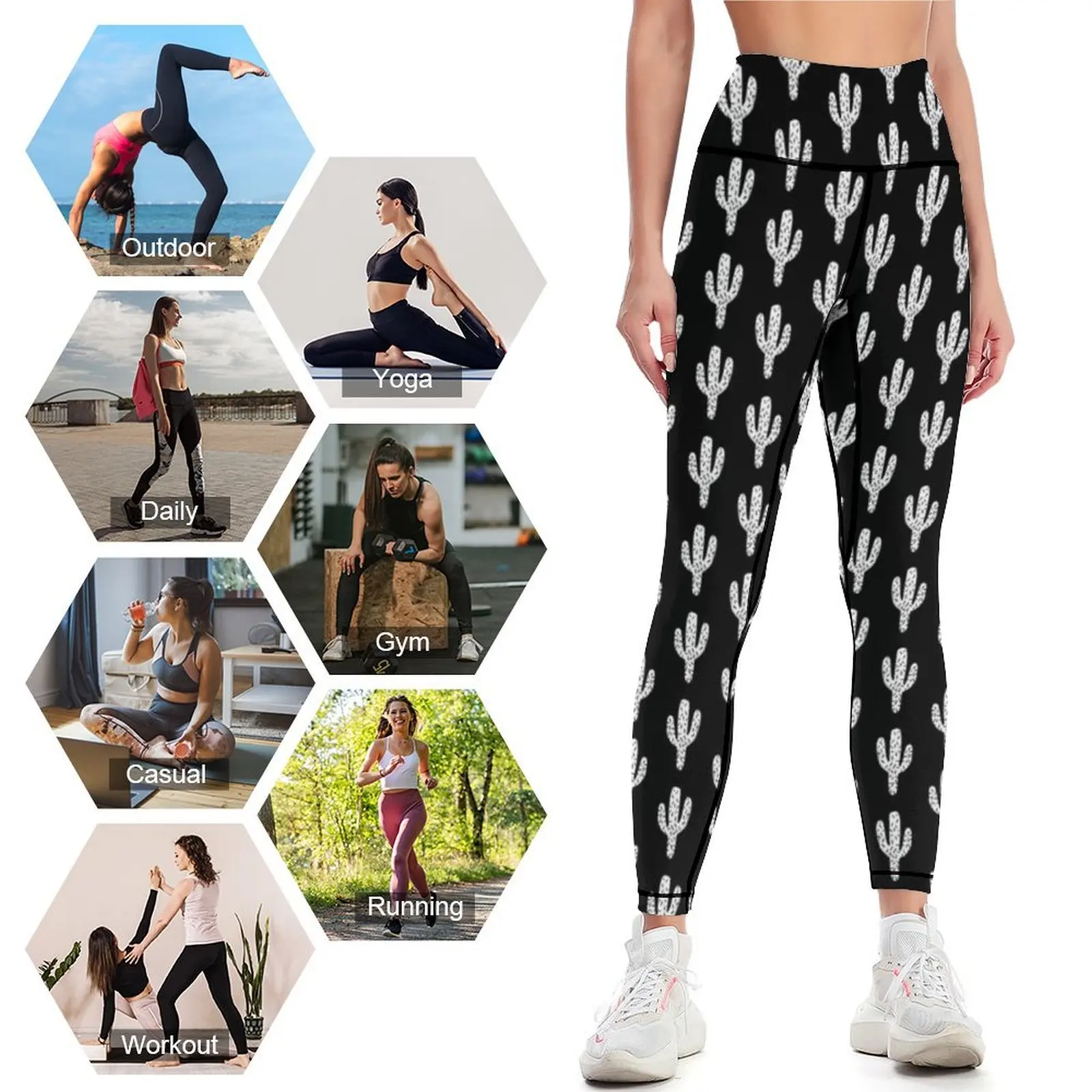 ลายพิมพ์กระบองเพชร ทะเลทรายตะว - Yoga Fitness California บทวิจารณ์และราคา