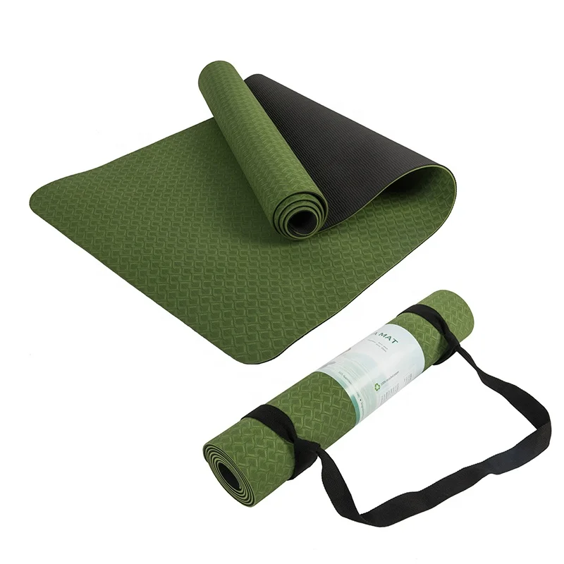 เสื่อโยคะ TPE ขนาด 6 มม. สีเขี - Yoga Fitness Logo Design บทวิจารณ์และราคา