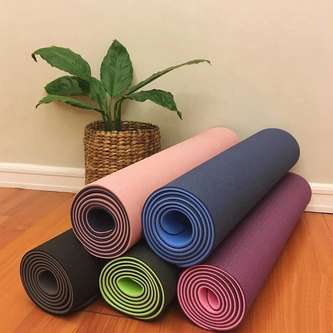 เสื่อโยคะ TPE ขนาด 6 มม. สีเขี - Yoga Fitness Logo Design บทวิจารณ์และราคา